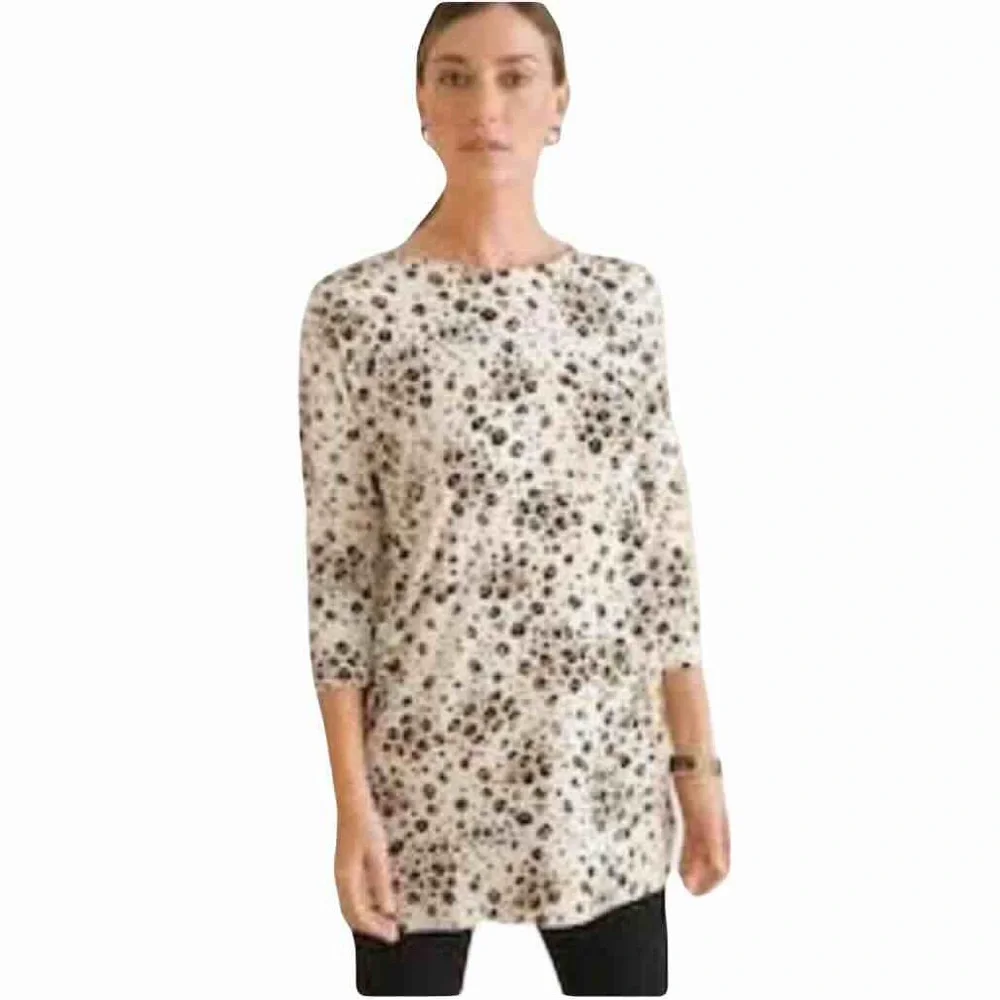 Chico’s Leopard Print Tunic Top Size XL - Picture 1 of 15